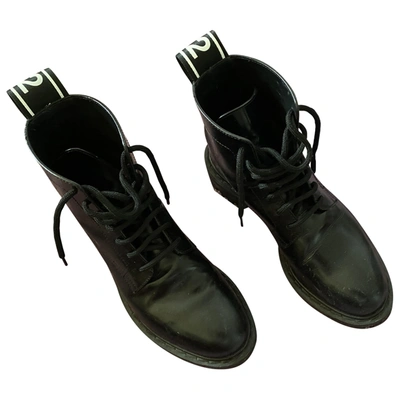 Pre-owned Dsquared2 Black Patent Leather Ankle Boots