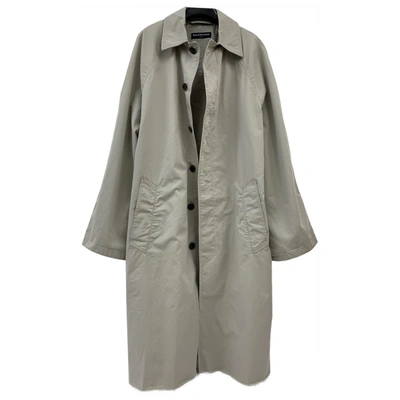 Pre-owned Balenciaga Trenchcoat In Beige