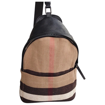 Pre-owned Burberry Beige Cotton Backpack