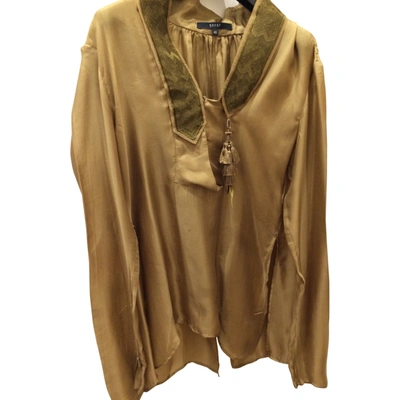 Pre-owned Gucci Silk Blouse In Gold