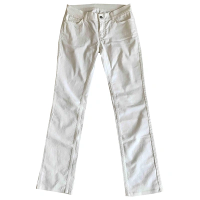 Pre-owned Bally Straight Jeans In White