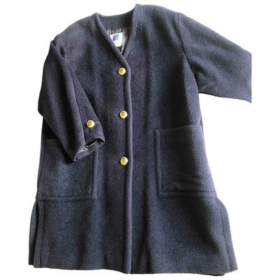 Pre-owned Givenchy Wool Coat In Blue
