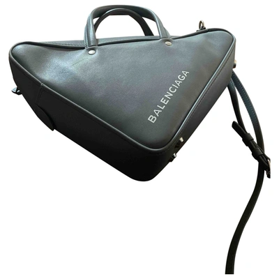 Pre-owned Balenciaga Triangle Grey Leather Handbag