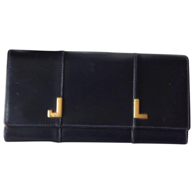 Pre-owned Lanvin Navy Leather Wallets