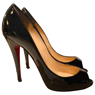 Pre-owned Christian Louboutin Patent Leather Heels In Black