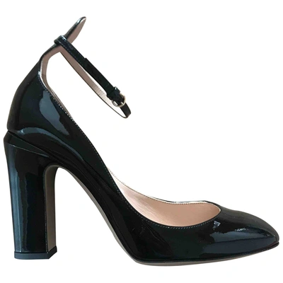 Pre-owned Valentino Garavani Tango Black Patent Leather Heels