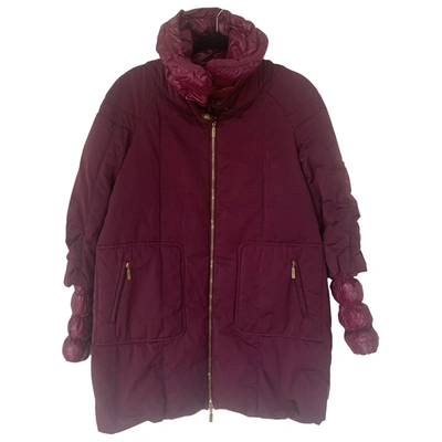 Pre-owned Moncler Long Coat In Red