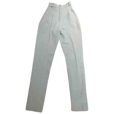 Pre-owned Emilia Wickstead Straight Pants In Blue