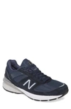 Navy/ Silver Suede