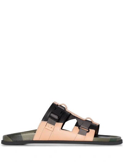 Valentino Garavani Camouflage-print Insole Leather Sandals In Multi