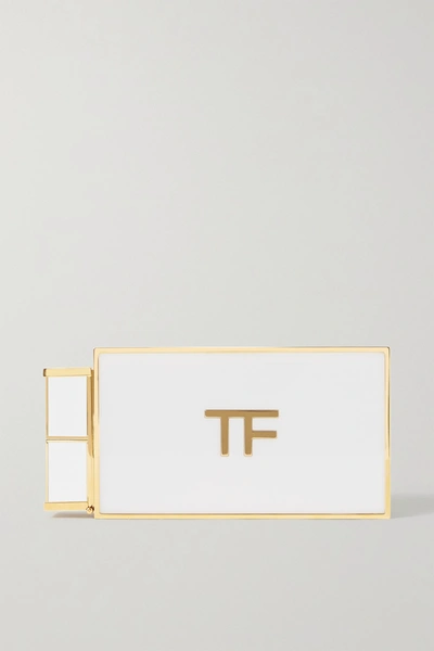 Tom Ford Lipstick Small Plexiglas Clutch In White