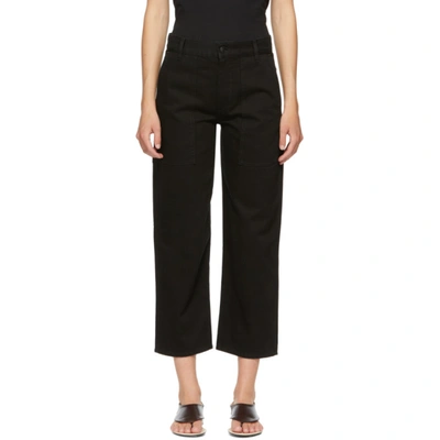 The Row Hester Cropped Mid-rise Straight-leg Jeans In Black