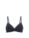 Hanro Cotton Lace Spacer T-shirt Underwire Bra In Deep Navy