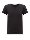 Another Tomorrow Round-neck Organic-cotton T-shirt In Black