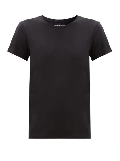 Another Tomorrow Round-neck Organic-cotton T-shirt In Black
