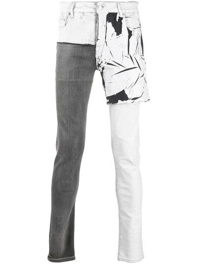 Rick Owens Tyrone Collage Skinny-leg Jeans In White