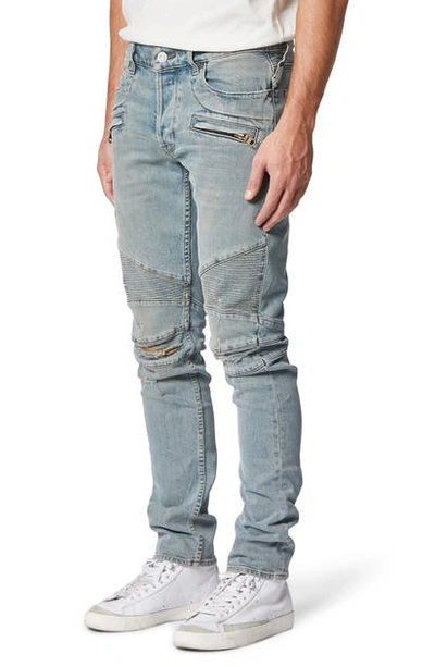 Hudson Blinder Biker Skinny Fit Ripped Jeans In Stripped Stone