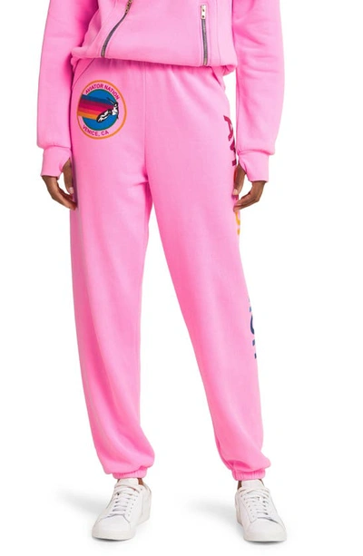 Aviator Nation Graphic Drawstring Sweatpants - 100% Exclusive In Neon Pink