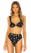 Weworewhat Claudia Bikini Top In Black