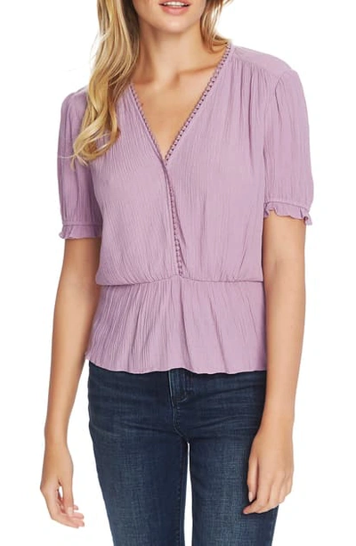1.state Circle Trim Peplum Blouse In Dusty Lavender