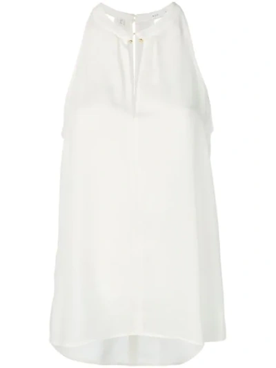 A.l.c Moran Keyhole Sleeveless Silk Top In White