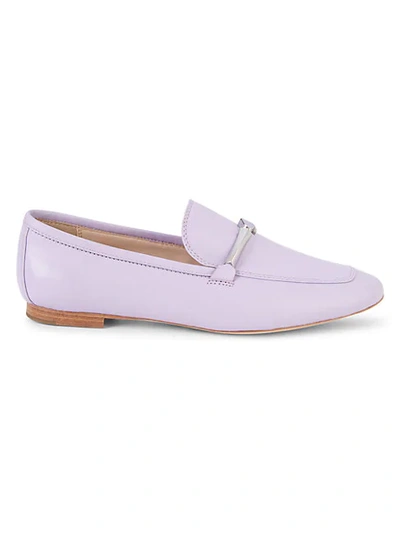 Kate Spade Lana Leather Flat Mules In Lilac