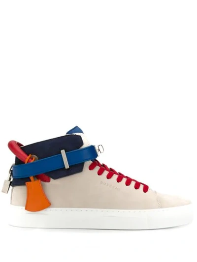Buscemi Men's Tutti Frutti Colorblock Leather High-top Sneakers In Tutti Fruiti