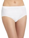 Hanro Cotton Seamless Full Briefs In White