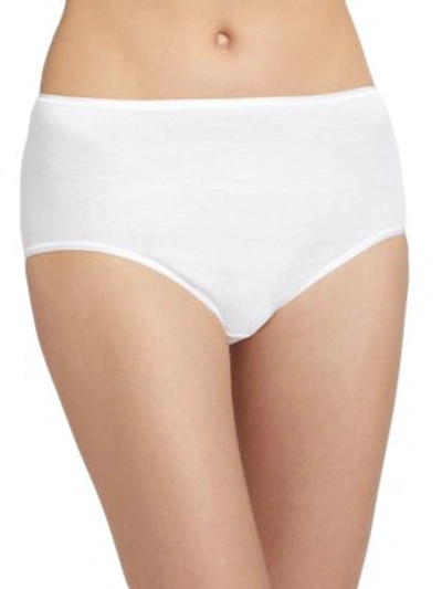 Hanro Cotton Seamless Full Briefs In White