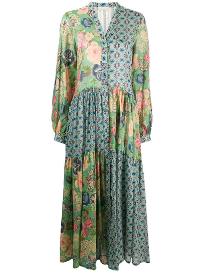 Anjuna Luella Printed Maxi Dress In Green | ModeSens