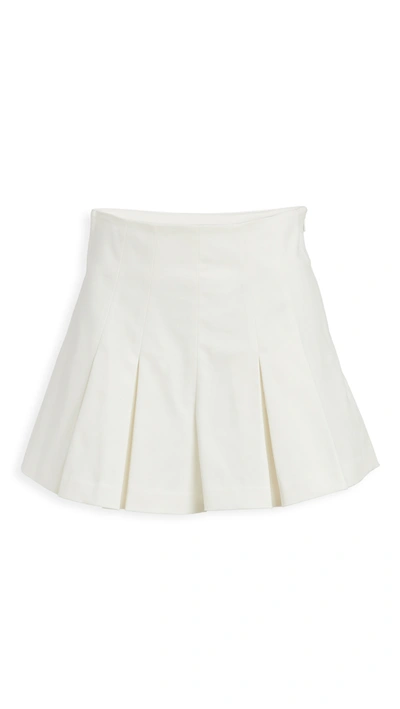 Amur Apollo Pleated High-rise Shorts In White