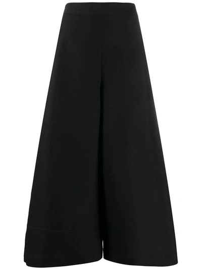 Loewe Culotte Trousers In Cotton And Linen In Black