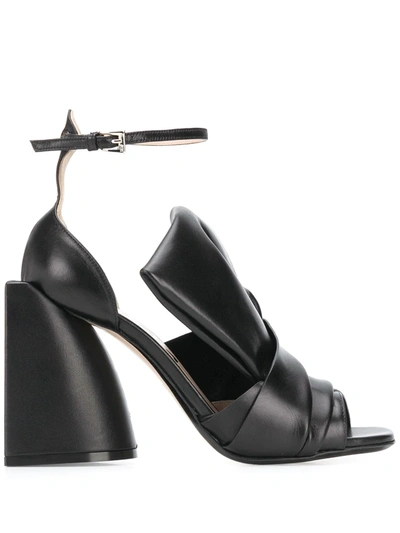 N°21 Bow-embellished Sandals In Black