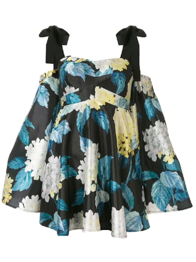 Alice Mccall 'garden My Heart' Floral Dress In Black