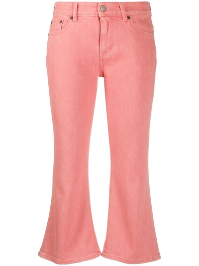 Mm6 Maison Margiela High-rise Kick-flare Jeans In Pink