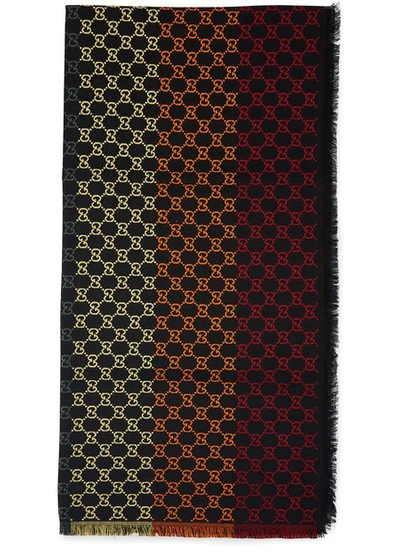 Gucci Shiny Summer Scarf In Black