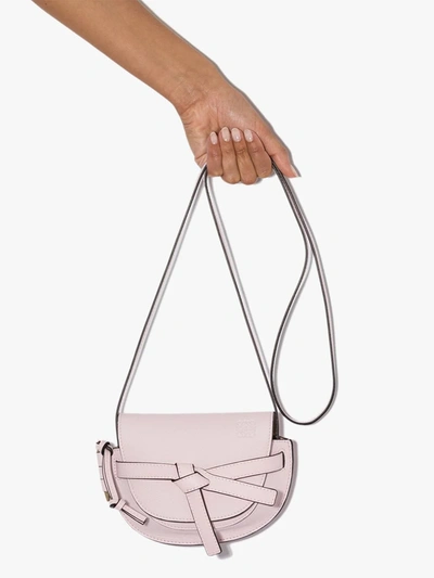 Loewe Mini Gate Bag In Wine