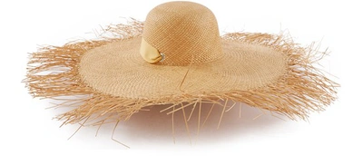 Sensi Studio Lady Ibiza Straw Hat In Beige W/sable Band