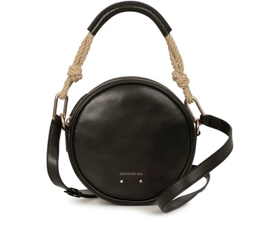 Vanessa Bruno Smooth Leather Round Holly Bag In Noir