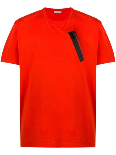 Givenchy Tape Short Sleeve T-shirt In Red