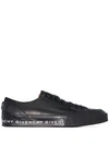 Givenchy Tennis Light Logo Print Sneakers In Black