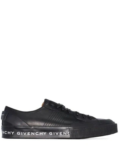 Givenchy Tennis Light Logo Print Trainers In Black