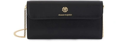 Alexander Mcqueen Wallet With Strap In Black