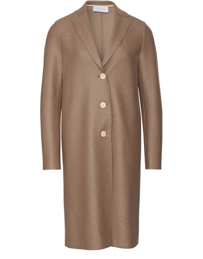 Harris Wharf London Coat In Felted Wool In Taupe