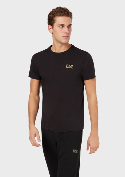 Emporio Armani Core Identity Pima Cotton T-shirt In Black
