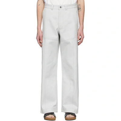 Jacquemus Off-white 'le Pantalon Terraio' Trousers In Grey Wht