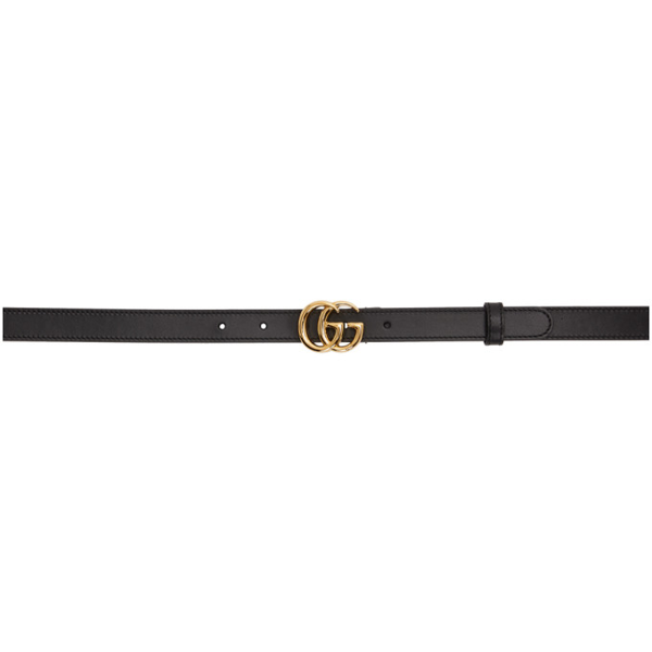 Gucci Black Gg Marmont 2.0 Belt In 1000 