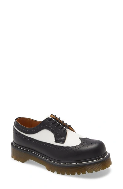 Dr. Martens Women's 3989 Smooth Leather Brogues In Black White