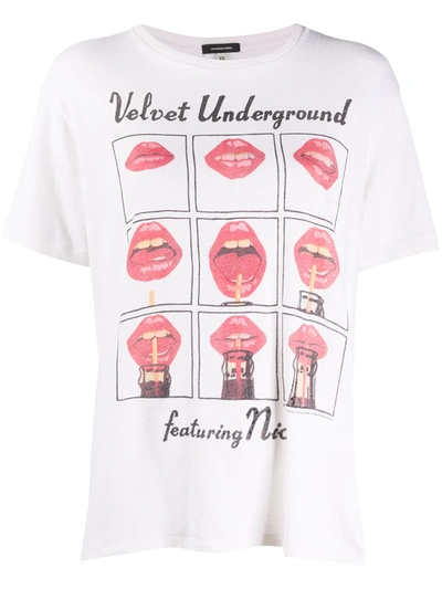 R13 Velvet Underground Graphic-print T-shirt In Beige