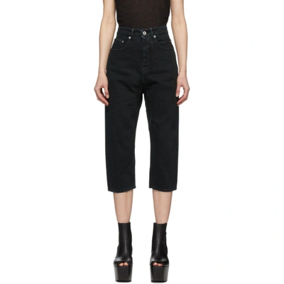 Rick Owens Drkshdw Black Collapse Cut Jeans In 09 Black